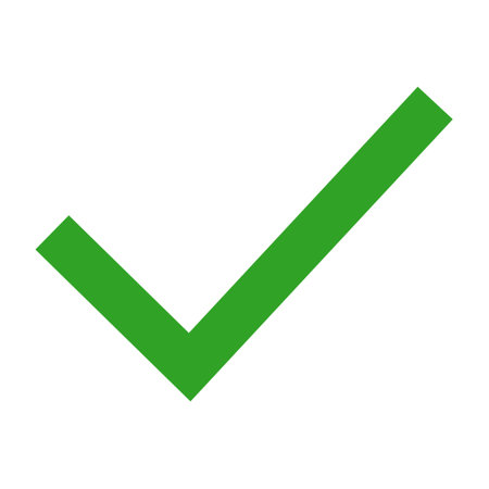 Green check mark icon. Design can be used for web and mobile app. Vector illustrationのイラスト素材