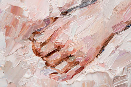 Expressive embossed pasty oil paints and reliefs.の写真素材