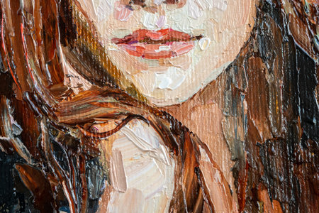 Close-up portrait of a girl.の写真素材