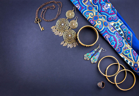 Female indian jewellery and accessoriesの写真素材