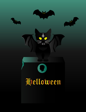 kitten Halloween, additional format EPS10, illustration, vectorのイラスト素材