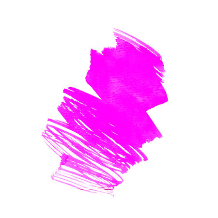 Pink watercolor brush stroke. Element for the design of wedding invitations and cards. Valentines Day element. Painted by hand.の写真素材