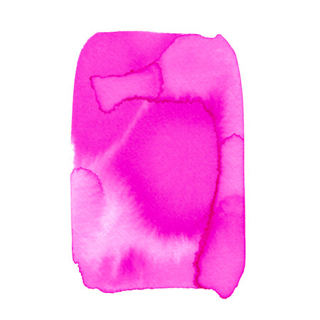 Watercolor texture with dripping paint. A design element for wedding or Valentines Day cards and invitations. Pink watercolor background.の写真素材