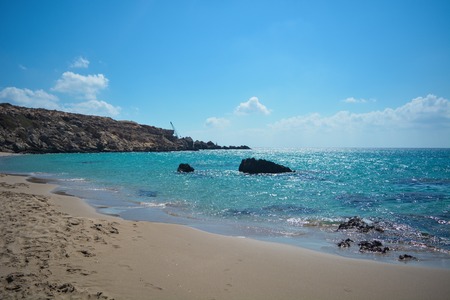 A beautiful sea view from Rhodes island on summer days, Greeceの写真素材