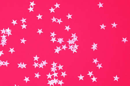 Background for your design with stars, sparkles. Christmas, New Year, Valentines day, Birthday concept. Top view.の写真素材