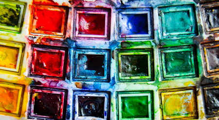 Water-color bright paintsの写真素材