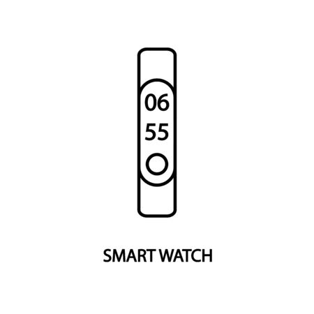 Smart watch line icon. Vector illustration of individual watches. Concept for web banners and printed materialsのイラスト素材