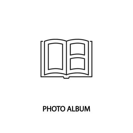 Photo album icon. Symbol photo book copy centers. Vector illustrations to indicate product categories in the print shop.のイラスト素材