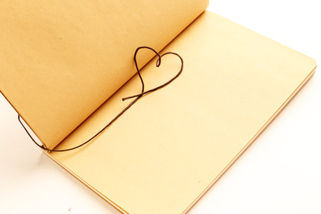 Roustic notebook for valentines dayの写真素材