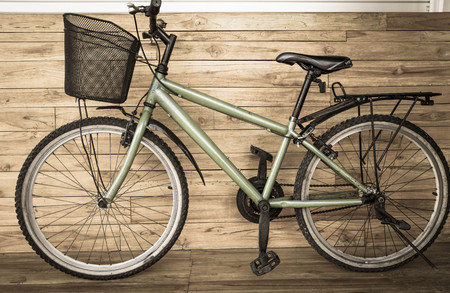 City bicycle in sepia colorの写真素材