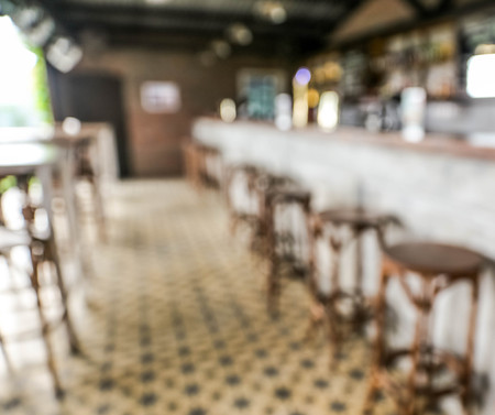 Blurred background of the restaurant in loft slyleの写真素材