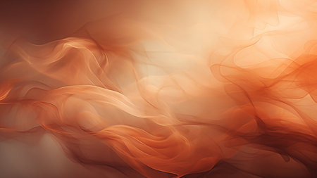 Mysterious light smoke flows as abstract background. Gentle transparent crumpled fabric pattern. Elegant backdrop with floating wavesの素材