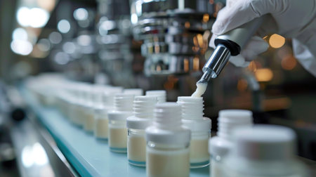 white cosmetic cream production lineの素材