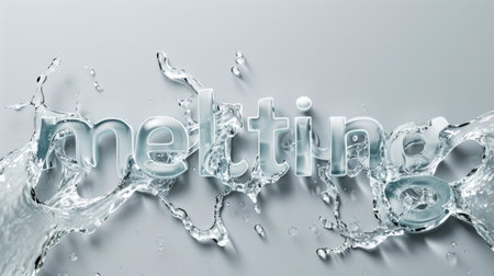 the creative and dynamic aspect of a melting text effectの素材