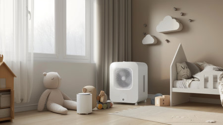 Childs Room with Air Purifier and Playful Decorの素材