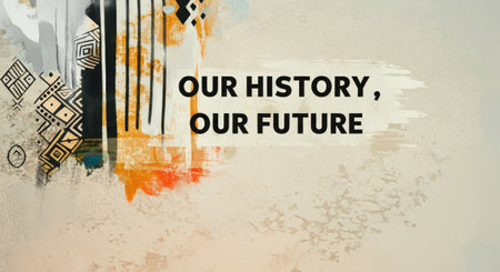 Your history is our future. Inspirational quote. Motivational background.の素材