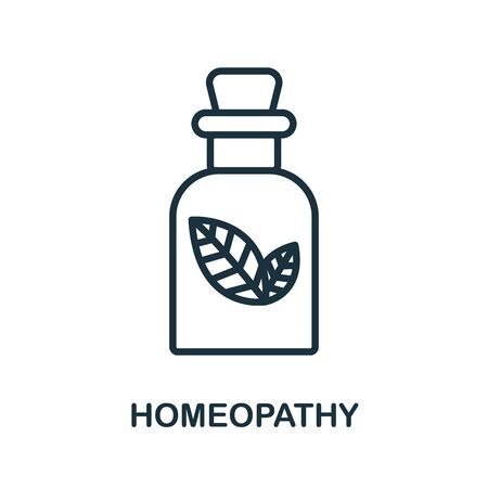 Homeopathy icon from alternative medicine collection. Simple line Homeopathy icon for templates, web design and infographics.のイラスト素材