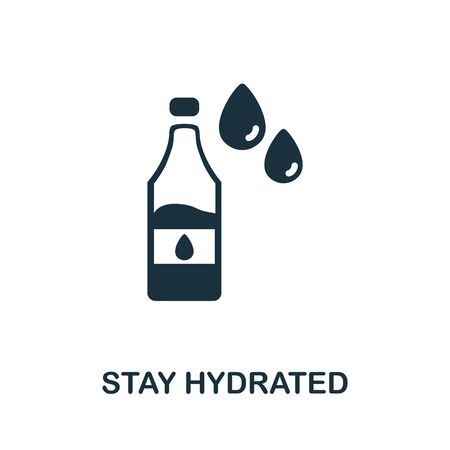 Stay Hydrated icon. Simple illustration from coronavirus collection. Creative Stay Hydrated icon for web design, templates, infographics and more.のイラスト素材