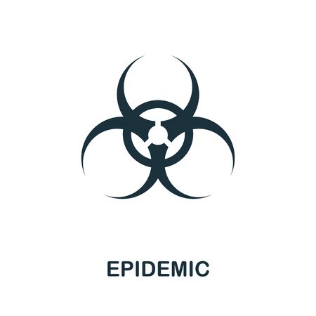 Epidemic icon. Simple illustration from coronavirus collection. Creative Epidemic icon for web design, templates, infographics and more.のイラスト素材