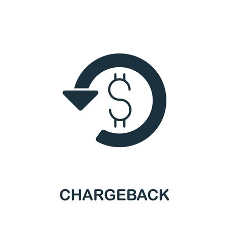 Chargeback icon from affiliate marketing collection. Simple line Chargeback icon for templates, web design and infographics.のイラスト素材