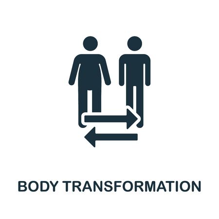 Body Transformation icon. Simple illustration from healthy lifestyle collection. Creative Body Transformation icon for web design, templates, infographics and more.のイラスト素材