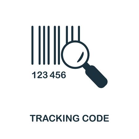 Tracking Code icon. Simple illustration from e-commerce collection. Creative Tracking Code icon for web design, templates, infographics and more.のイラスト素材