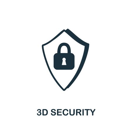 3D Security icon. Simple illustration from e-commerce collection. Creative 3D Security icon for web design, templates, infographics and more.のイラスト素材