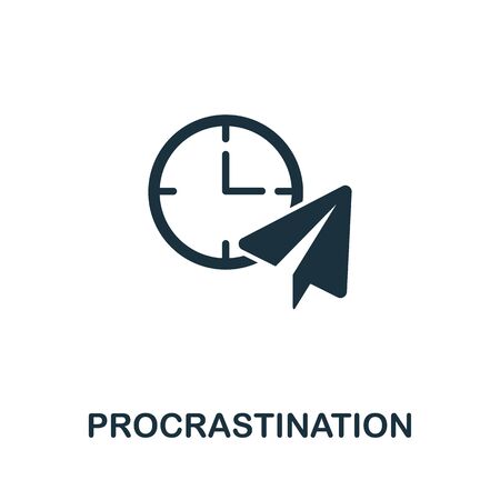 Procrastination icon from personal productivity collection. Simple line Procrastination icon for templates, web design and infographics.のイラスト素材