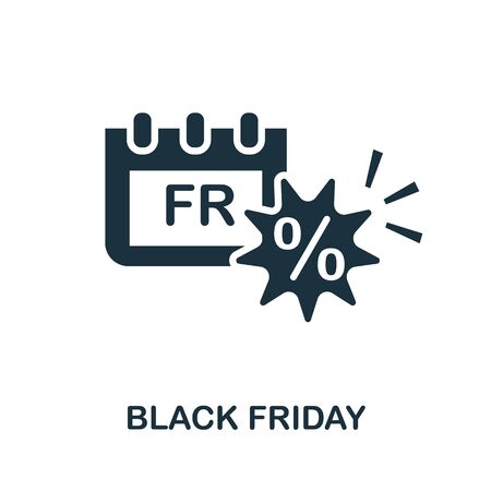 Black Friday icon. Simple illustration from e-commerce collection. Creative Black Friday icon for web design, templates, infographics and more.のイラスト素材
