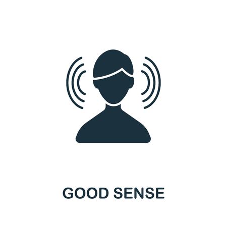 Good Sense icon from personal productivity collection. Simple line Good Sense icon for templates, web design and infographics.のイラスト素材