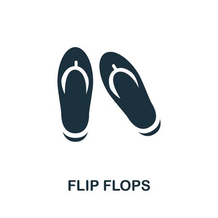 Flip Flops icon. Simple illustration from vacation collection. Creative Flip Flops icon for web design, templates, infographics and more.のイラスト素材