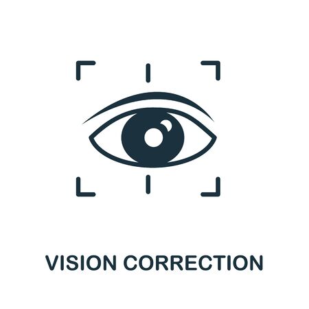 Vision Correction icon. Simple illustration from ophthalmology collection. Creative Vision Correction icon for web design, templates, infographics and more.のイラスト素材