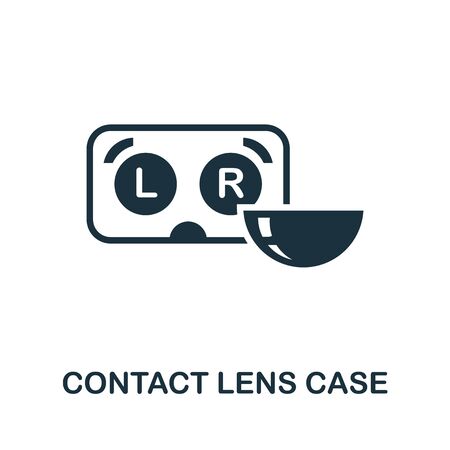 Contact Lens Case icon. Simple illustration from ophthalmology collection. Creative Contact Lens Case icon for web design, templates, infographics and more.のイラスト素材