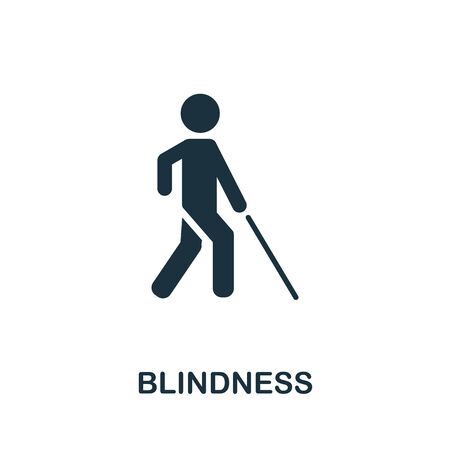 Blindness icon. Simple illustration from ophthalmology collection. Creative Blindness icon for web design, templates, infographics and more.のイラスト素材