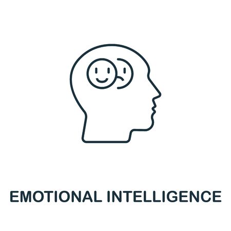 Emotional Intelligence icon from personality collection. Simple line Emotional Intelligence icon for templates, web design and infographics.のイラスト素材