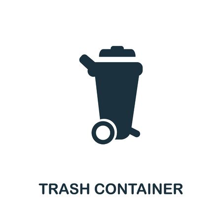 Trash Container icon. Simple illustration from recycling collection. Creative Trash Container icon for web design, templates, infographics and more.のイラスト素材