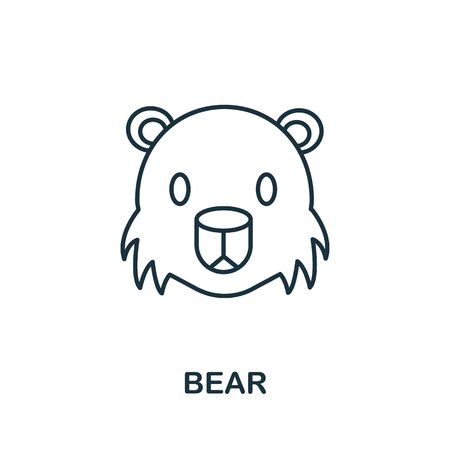 Bear icon from russia collection. Simple line Bear icon for templates, web design and infographics.のイラスト素材