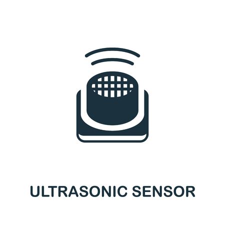 Ultrasonic Sensor icon. Simple element from sensors icons collection. Creative Ultrasonic Sensor icon ui, ux, apps, software and infographics.のイラスト素材