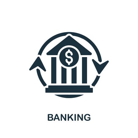 Banking icon. Simple line element banking symbol for templates, web design and infographics.のイラスト素材