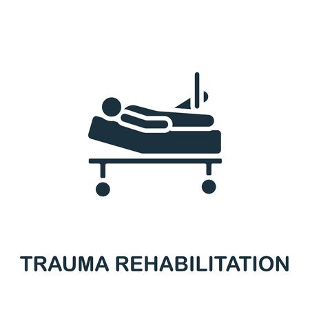 Trauma Rehabilitation icon. Simple line element trauma rehabilitation symbol for templates, web design and infographics.のイラスト素材