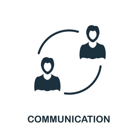 Communication thin line icon. Creative simple design from artificial intelligence icons collection. Outline communication icon for web design and mobile apps usage.のイラスト素材