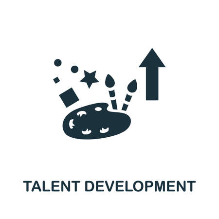 Talent Development icon. Simple illustration from business management collection. Monochrome Talent Development icon for web design, templates and infographics.のイラスト素材