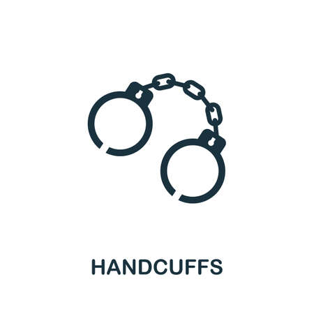 Handcuffs icon. Simple element from police collection. Creative Handcuffs icon for web design, templates, infographics and moreのイラスト素材