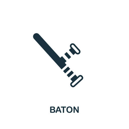Baton icon. Simple element from police collection. Creative Baton icon for web design, templates, infographics and moreのイラスト素材