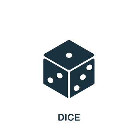 Dice icon. Simple element from casino collection. Creative Dice icon for web design, templates, infographics and moreのイラスト素材