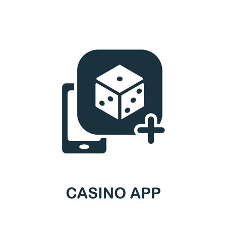 Casino App icon. Simple element from casino collection. Creative Casino App icon for web design, templates, infographics and moreのイラスト素材