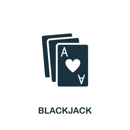 Blackjack icon. Simple element from casino collection. Creative Blackjack icon for web design, templates, infographics and moreのイラスト素材