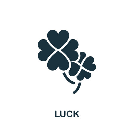 Luck icon. Simple element from casino collection. Creative Luck icon for web design, templates, infographics and moreのイラスト素材