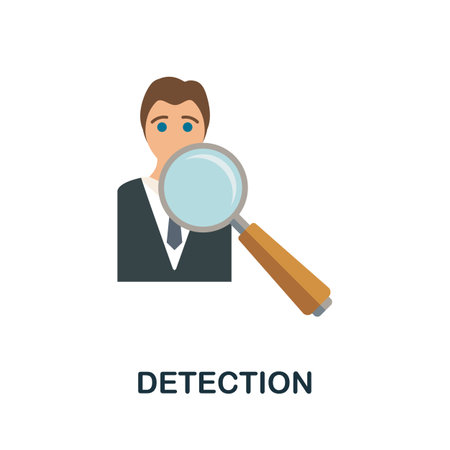Detection icon. Simple illustration from business growth collection. Monochrome Detection icon for web design, templates and infographics.のイラスト素材