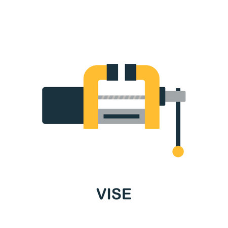 Vise icon. Simple illustration from construction collection. Monochrome Vise icon for web design, templates and infographics.のイラスト素材